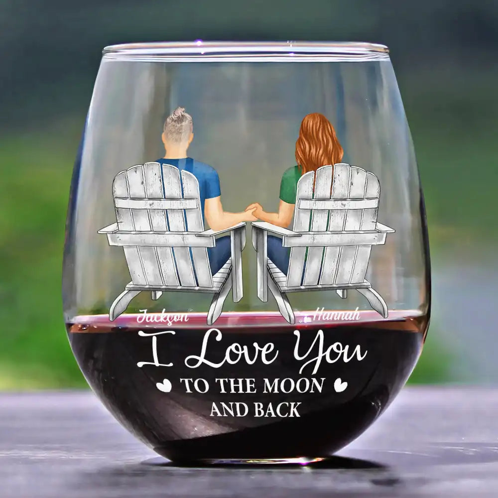 Gift For Couples, Gift For Husband, Gift For Wife, Gift For Boyfriend, Gift For Girlfriend - You And Me We Got This Anniversary Couple - Personalized Stemless Wine Glass