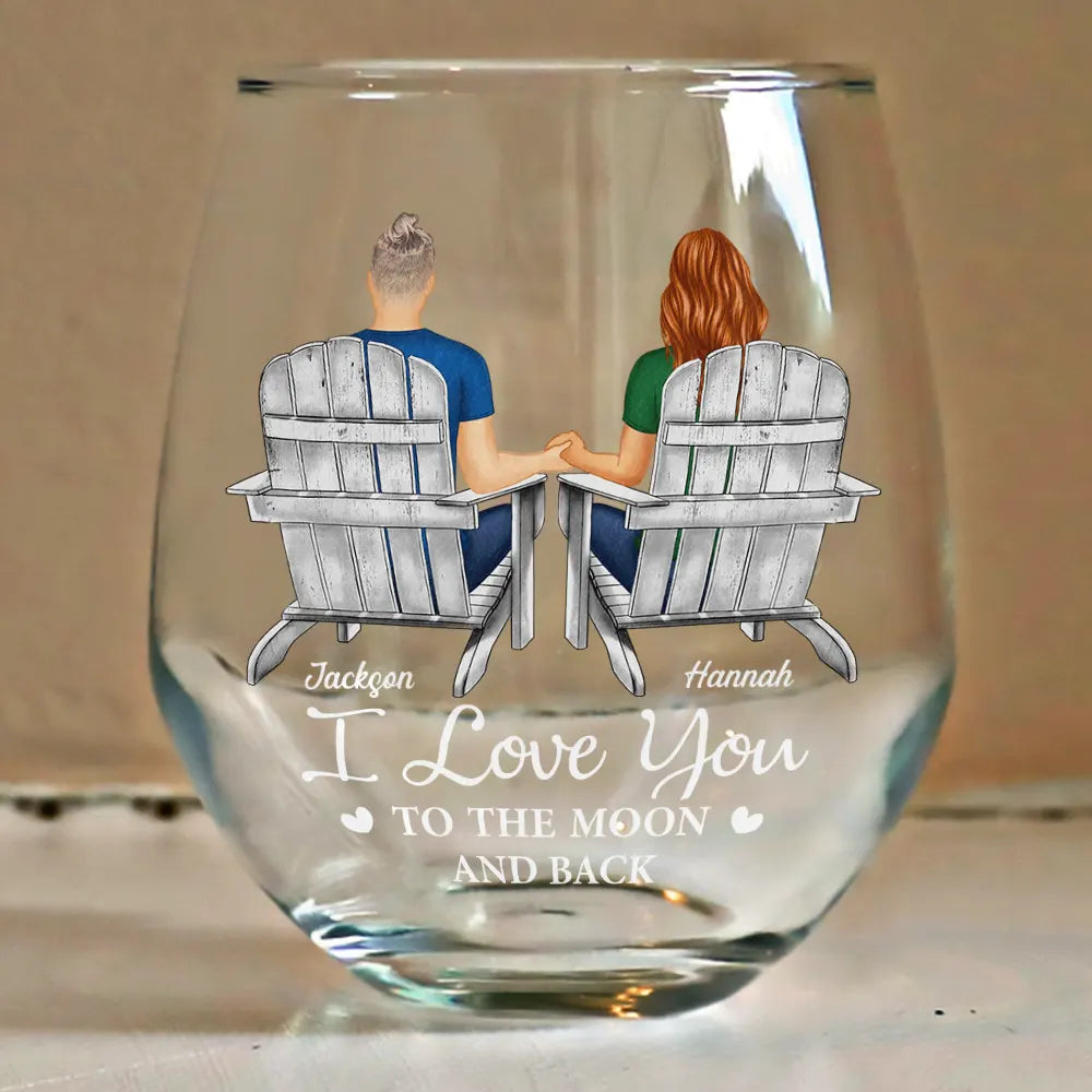 Gift For Couples, Gift For Husband, Gift For Wife, Gift For Boyfriend, Gift For Girlfriend - You And Me We Got This Anniversary Couple - Personalized Stemless Wine Glass