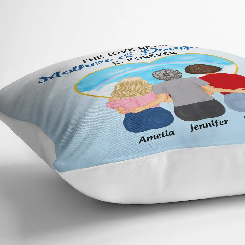 Gift For Mother, Gift For Daughter - Mother & Daughters Forever Linked Together - Personalized Pillow
