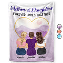 Love,Gift For Mother,Mom - Daughters (Adult),Gift For Daughter - Mother & Daughters Forever Linked Together - Personalized Fleece Blanket, Sherpa Blanket