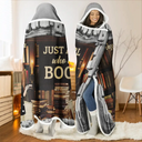 Reading, Gift For Yourself, Gift For Women - Just A Girl Who Loves Books - Personalized - Personalized Wearable Hooded Blanket