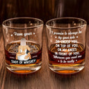 Gift For Couples,Gift For Husband,Gift For Boyfriend - I Promise To Always Be By Your Side - Personalized Whiskey Glass
