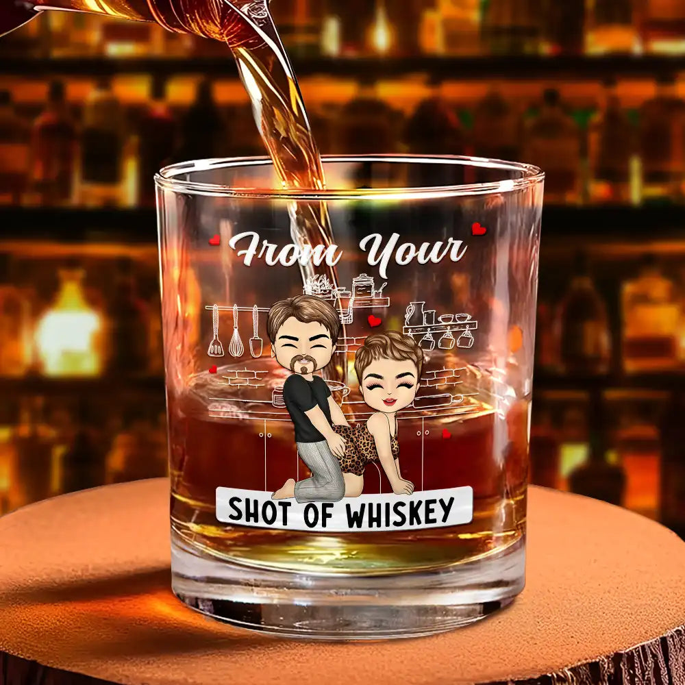 Gift For Couples, Gift For Husband, Gift For Boyfriend - Thanks For All The Orgasms - Personalized Whiskey Glass
