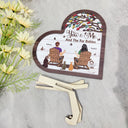 You And Me And The Fur Babies - Gift For Pet Couples - Personalized 2-Layered Wooden Plaque With Stand