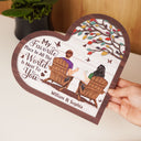 My Favourite Place In All The World - Gift For Couples - Personalized 2-Layered Wooden Plaque With Stand